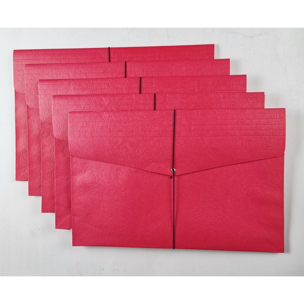 Red Expanding Envelope Long w/ Garter