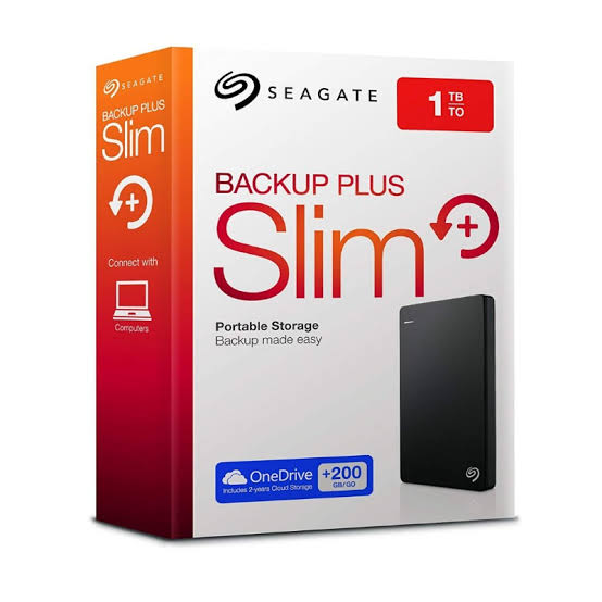 1TB Seagate Backup Plus Slim External Hard Drive