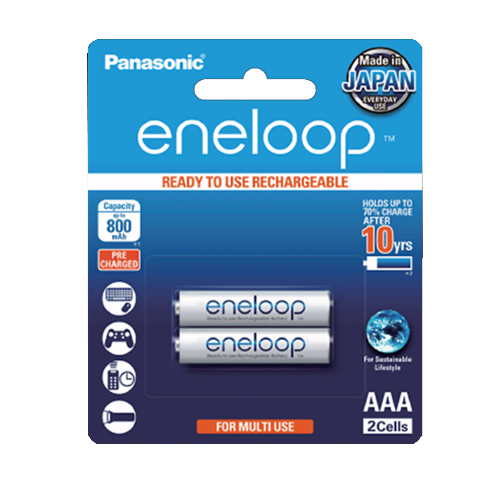 Panasonic Eneloop Rechargeable AAA 2's Batteries