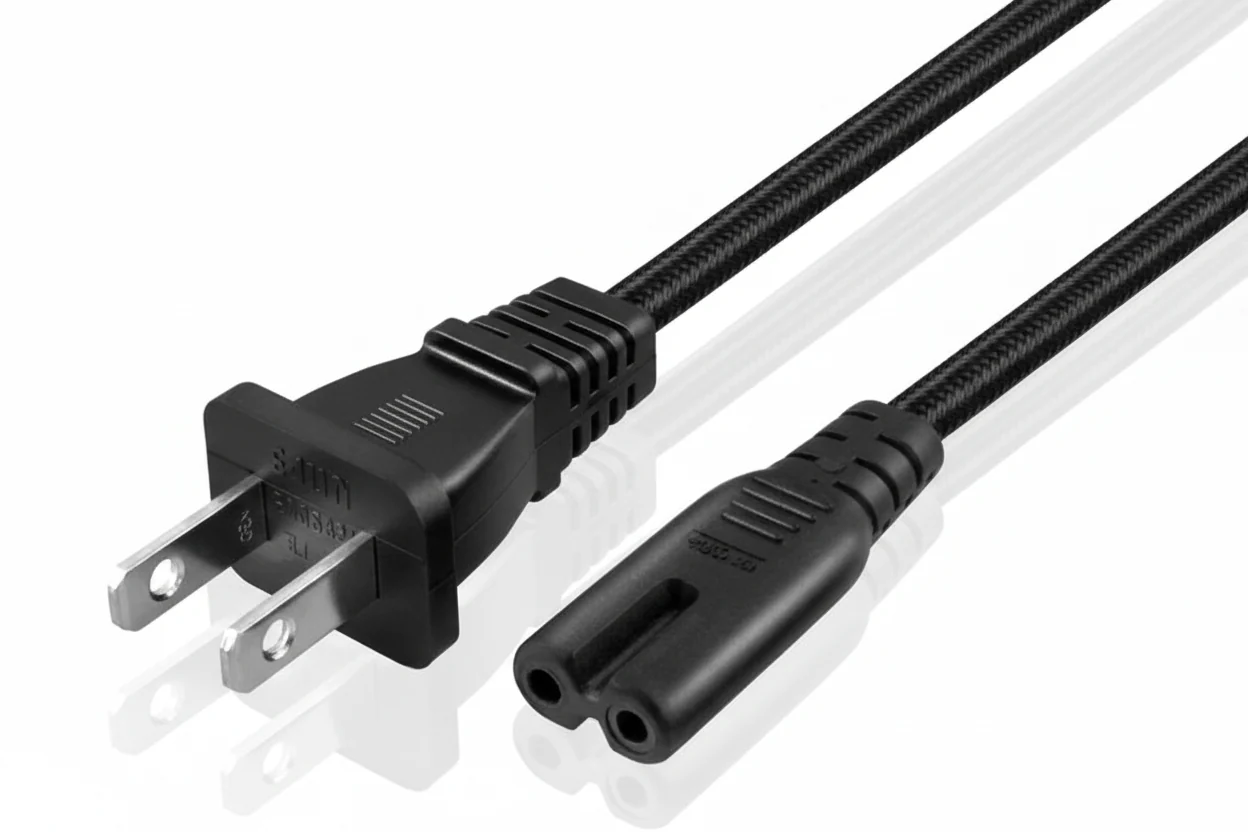 2 Holes Printer Power Cord
