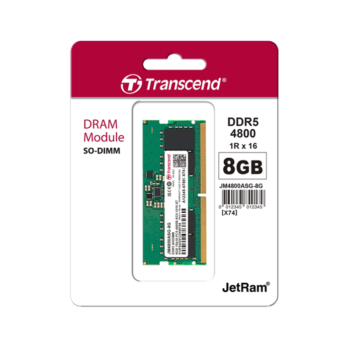 8 GB DDR5 PC4800 TRANSCEND NOTEBOOK/LAPTOP RAM