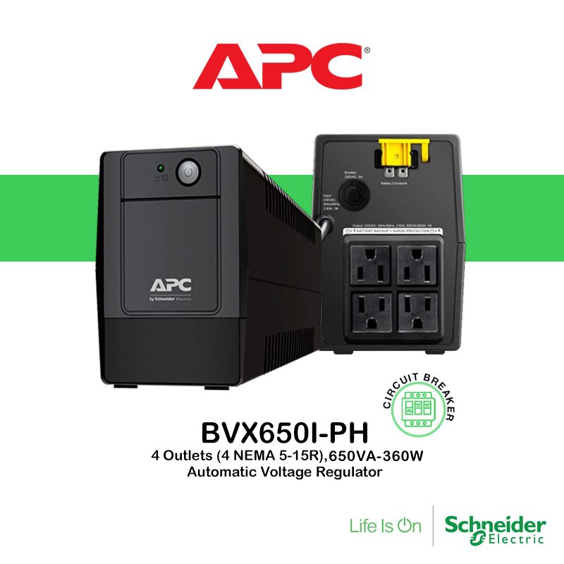 APC Easy UPS BVX650I-PH 650VA - 230V, AVR, UPS