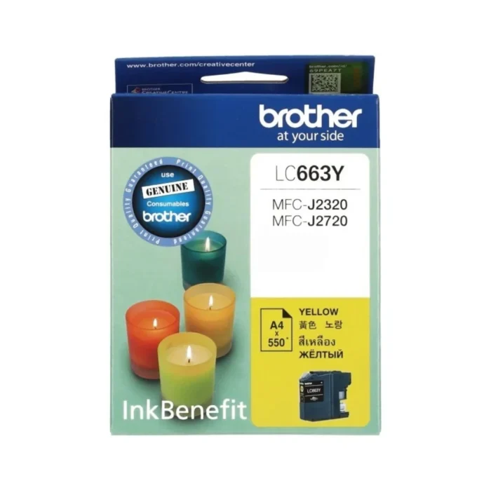 Brother LC663 Yellow Ink Cartridge