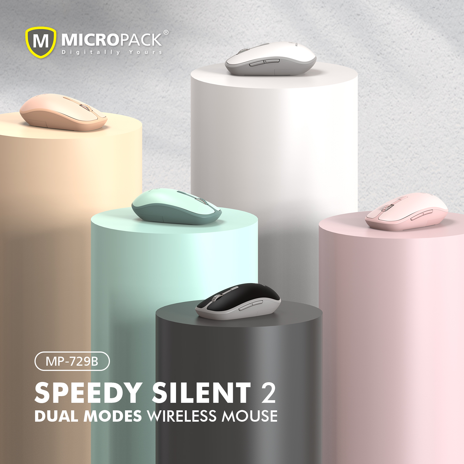 Micropack Speedy Silent 2 Dual Wifi + Bluetooth Mouse