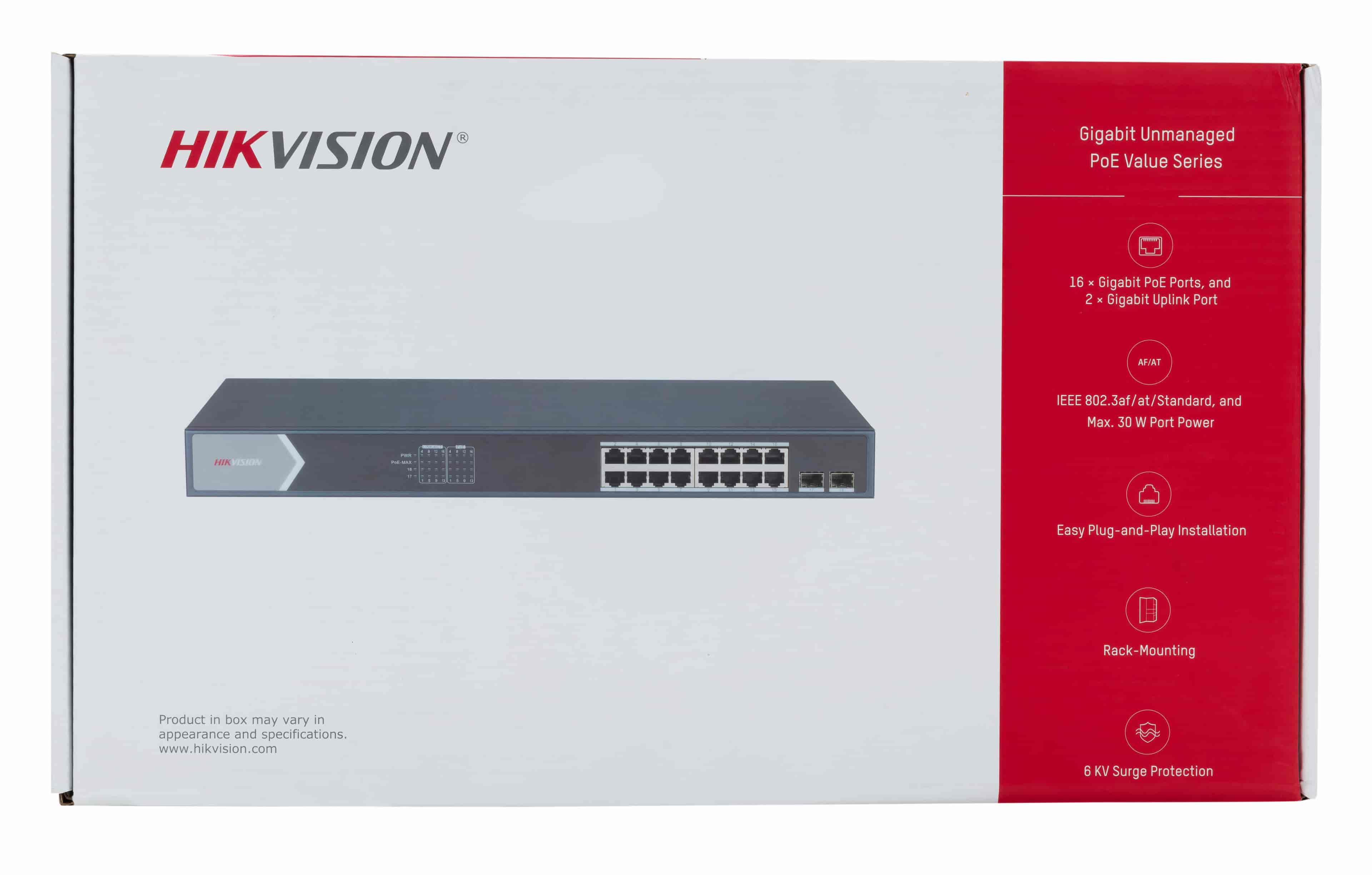 Hikvision 16 ports Gigabit PoE Unmanaged Switch