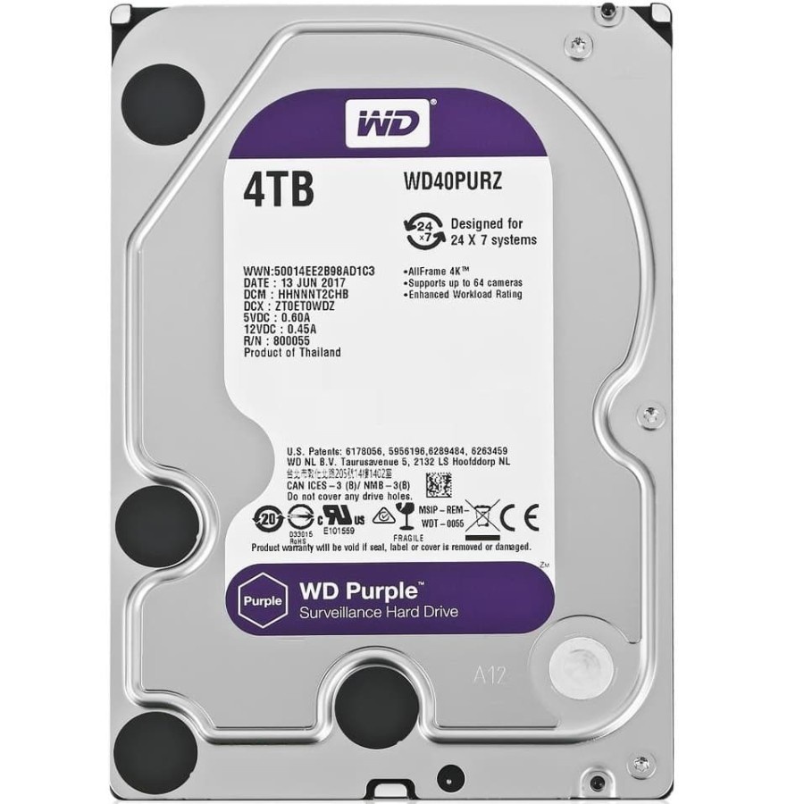 WD Purple 4TB CCTV HDD