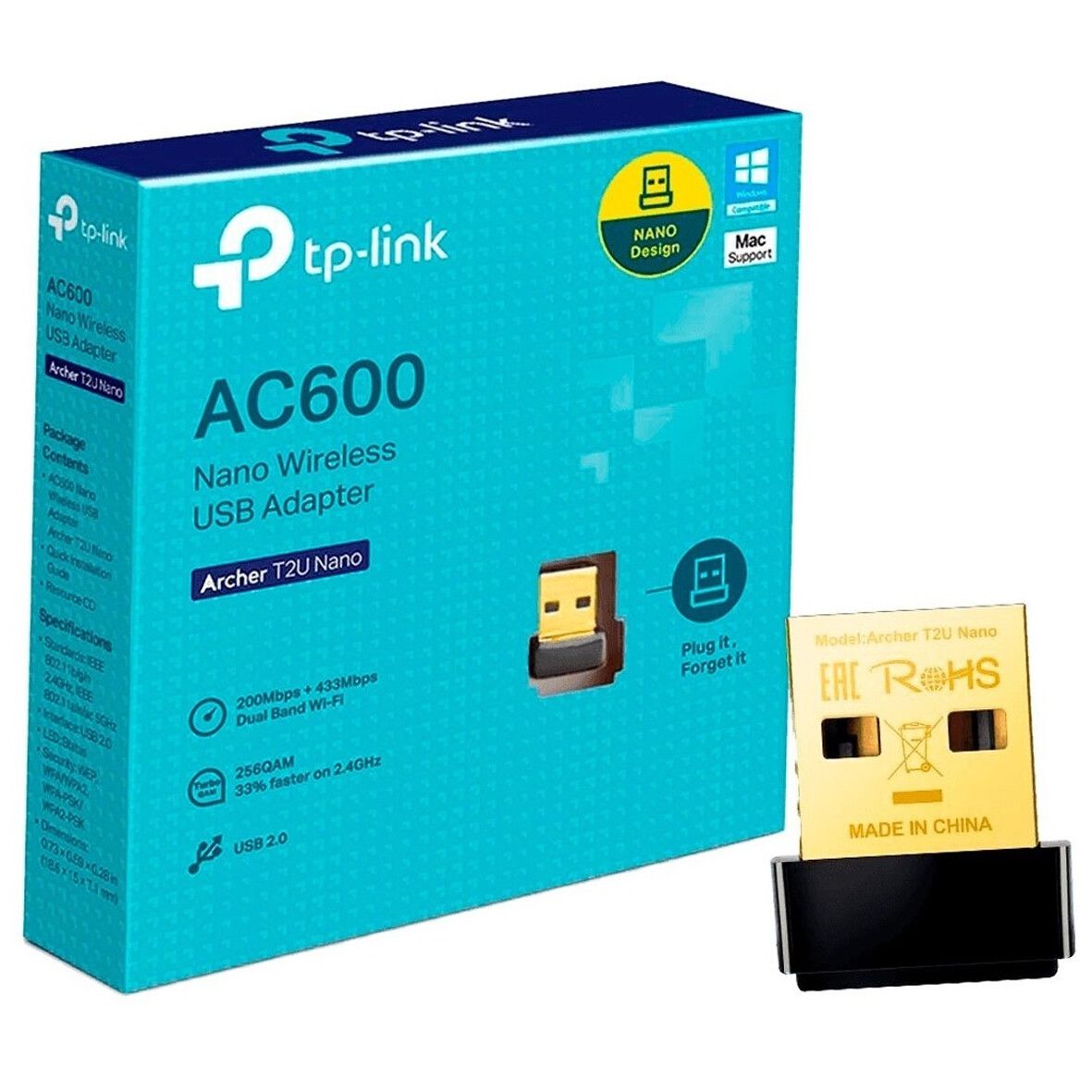 TP-Link Archer T2U Nano AC600 Dual BandNano Wireless USB Adapter