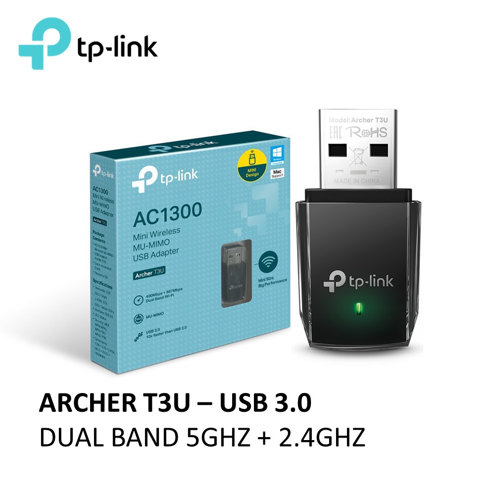 Tplink Archer T3U AC1300 Mini MU-MIMO USB Wifi Adapter