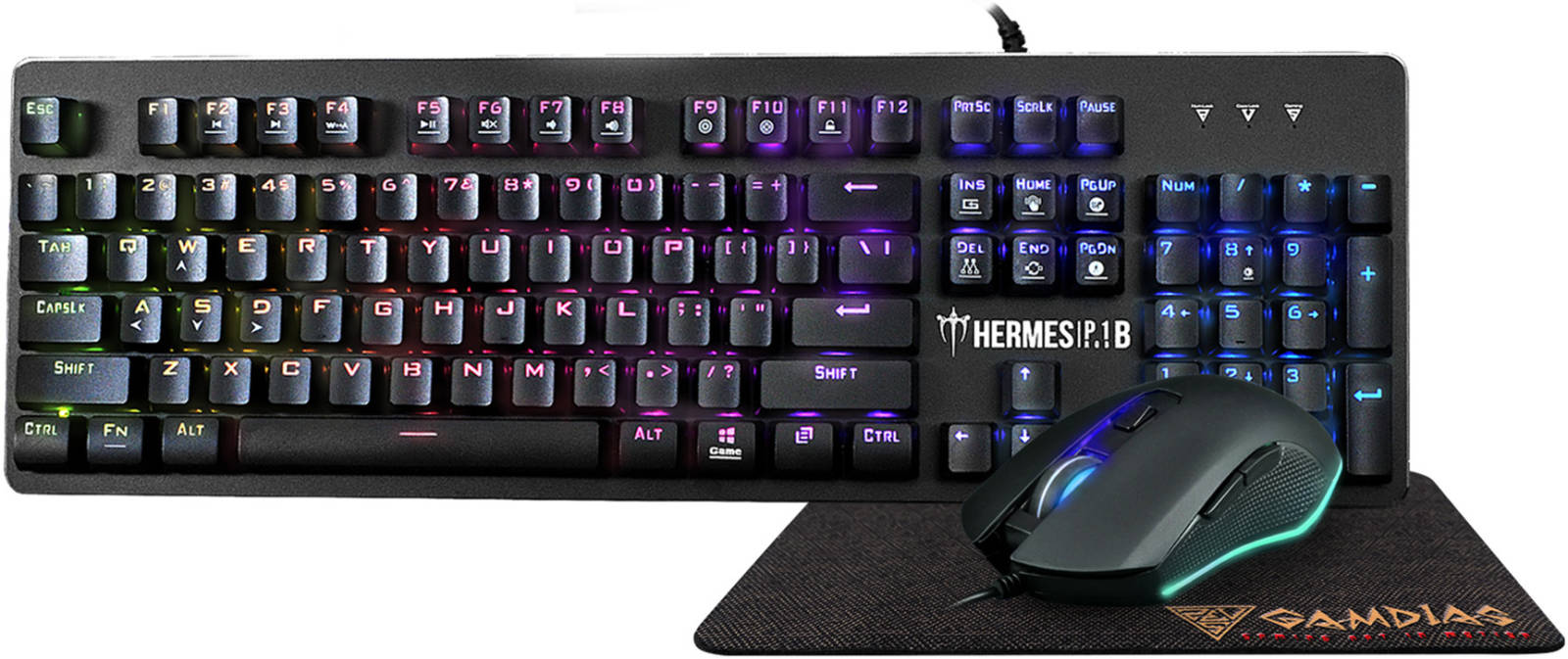 GAMDIAS HERMES RGB Mechanical Keyboard and Mouse Combo
